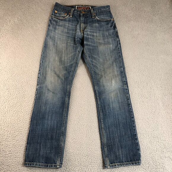 Levi 514 Jeans‎ Mens 28x30 Blue Denim Slim Straight Rocker Grunge Classiccore - Picture 1 of 13